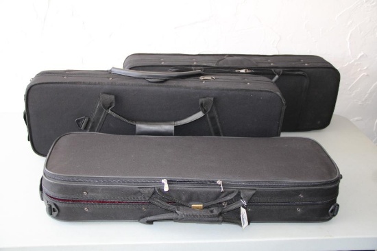 Three 3/4 Size Violin Zip Cases