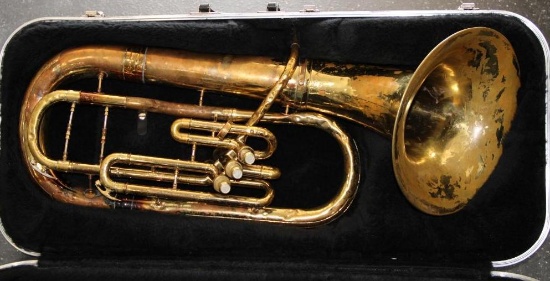 Conn Baritone Horn and Mouthpiece in Hard Case