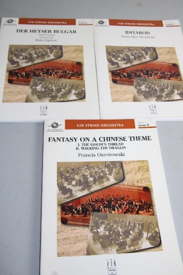 Three Sets of Sheet Music for String Orchestra Grade 4 from FJH Music Co.