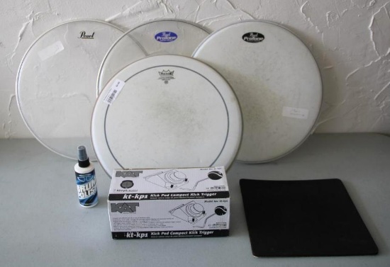 Drum Heads, Kick Pad Trigger, and Other Drumming Accessories