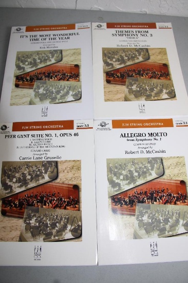 Four Sets of Sheet Music for String Orchestra Grade 3.5 from FJH Music Co.