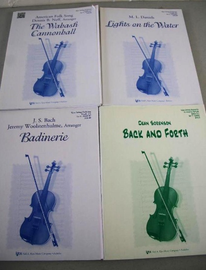 Four Sets of Sheet Music for String Orchestra Grade 2-1/2