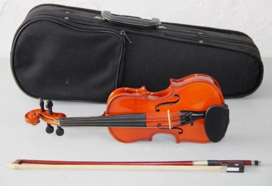 Excellent Tiny 1/16 Heinzman WH100 Violin with Bow and Case