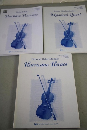 Three Sets of Sheet Music for String Orchestra Grade 2 from Kjos Music Co.