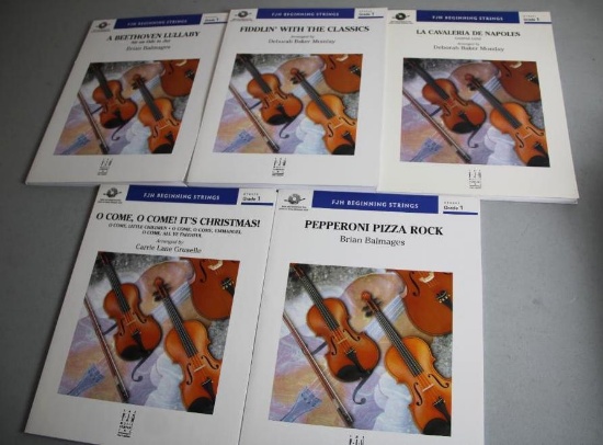 Five Sets of Sheet Music for Beginning Strings Grade 1 from FJH Music Co.