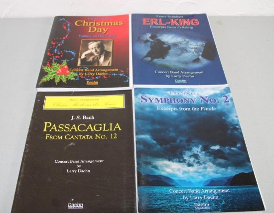 Four Sets of Sheet Music for Concert Band, Arrangements by Larry Daehn
