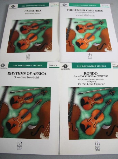 Four Sets of Sheet Music for Developing String Orchestra Grade 2.5 from FJH Music Co.