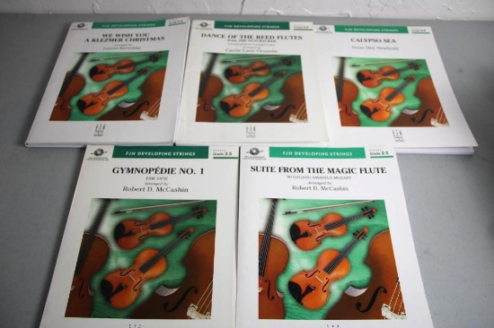 Five Sets of Sheet Music for Developing String Orchestra Grade 2.5 from FJH Music Co.