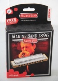 New in Boxes Hohner Marine Band 1896 Harmonica in F Key