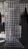 Four Sections with Two Panels Each Hinged Wire Display Walls