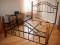 Black Metal and Wood Queen Bed Frame