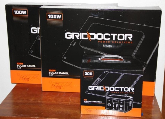 Grid Doctor Solar Generator System and Two 100W Solar Panel Kits