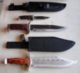 Timber Rattler and Timber Wolf Large Fixed Blade Knives and Sheaths
