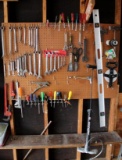 Hand Tools and All Contents of Garage Peg Board