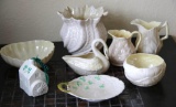 Eight Pieces Belleek Fine China