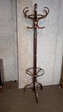 Bentwood Six Hook Freestanding Hat Rack