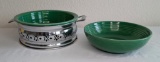 Fiesta Medium Green Bowl and Nappy w/ Serving Caddy
