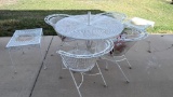 Mid Century Wrought Iron Patio Set