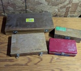 Wood Case Machinist Tools and Sets