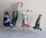 Lead Glass Roosters