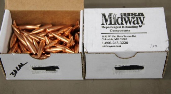 Approximately 6 Lbs. Midway 30 Caliber Bullets for Reloading