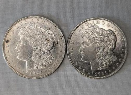 1921-D Morgan Dollar Coins