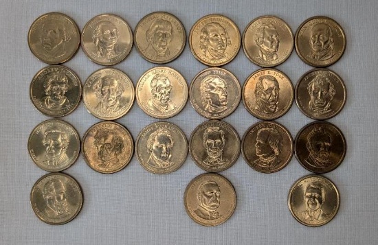 First 18 Presidential Dollar Coins