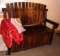 Fanned Wood Plank Bench