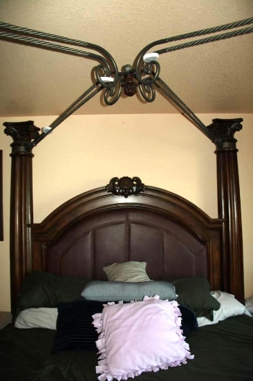 Ashley Furniture California King Column Poster/Canopy Bed
