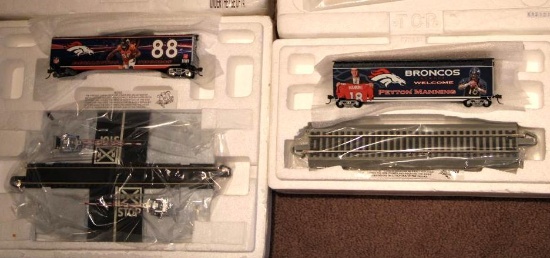 Pair of Bradford Exchange Broncos HO Scale Train Cars