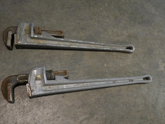 Ridgid Aluminum 24" Pipe Wrenches (2)