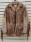 Gorgeous Soft Brown Leather Fringe Jacket with Beadwork