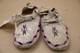 Antique Native American Beaded Leather Moccasins