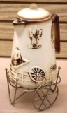 McCoy El Rancho Ceramic Coffee Pot with Warming Base