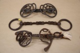 Three Antique Iron Horse Bits