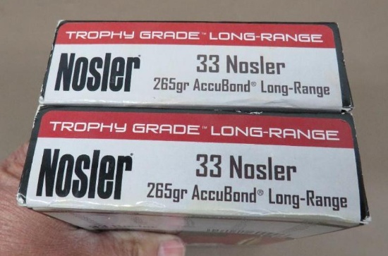 33 Nosler Trophy Grade Long Range Ammunition