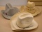Two Woven and One Felt Western Hats
