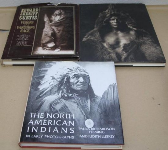 Three Beautiful Large Books of Early Photos of Native American Figures