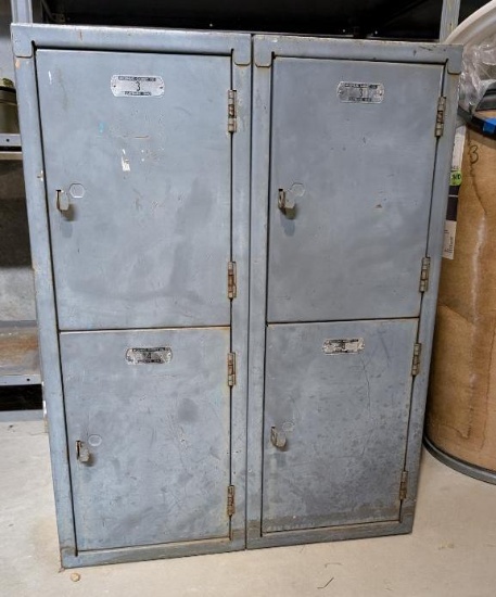 Four Cube Metal Lockers