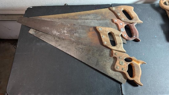 Disston and Atkins Wood Handle Saws