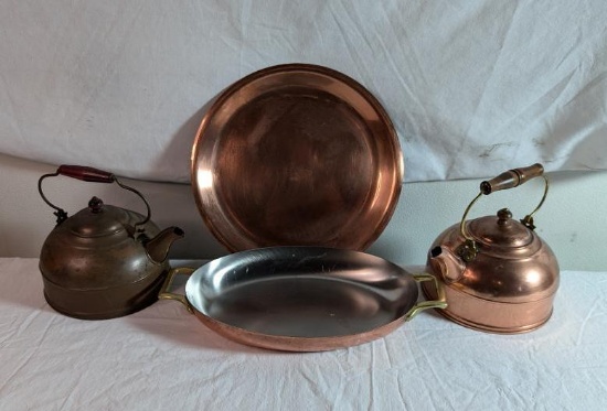 Copper Revere Ware Assortment