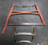 Antique Buck Saw and Double Handled Saws