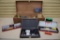 Small Trunk of Mixed Gun Cleaning Supplies and More