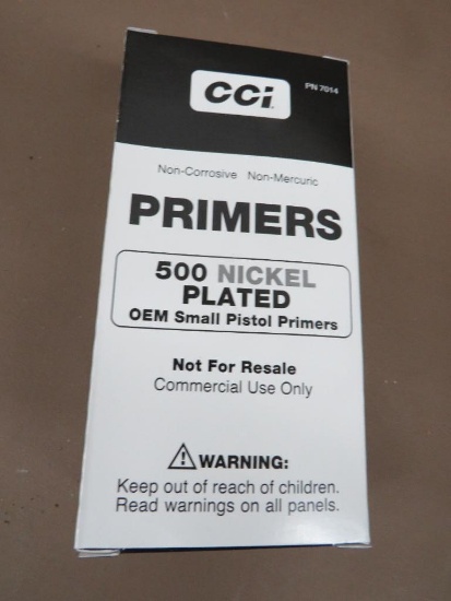 CCI #500 OEM Nickel Small Pistol Primers NO SHIPPING
