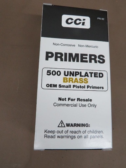 CCI # 500 OEM Small Pistol Primers NO SHIPPING