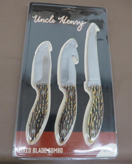 Uncle Henry Fixed Blade Piggyback Hunting Knife Set