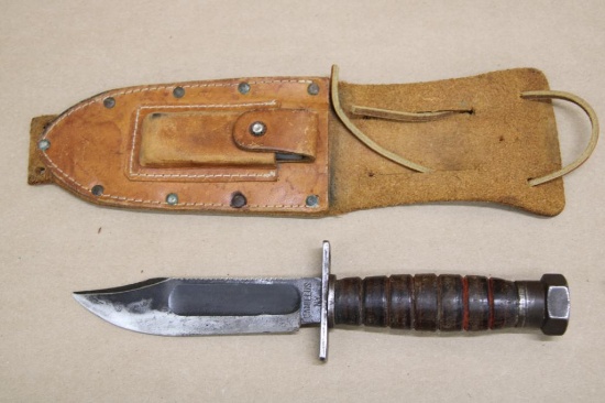 Great Camillus Bolt-Handle Pilot's Knife with Leather Sheath