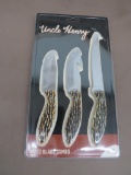 Uncle Henry Fixed Blade Piggyback Hunting Knife Set