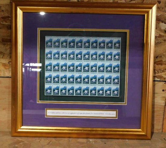 Columbine Stamp Sheet In Frame