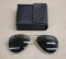 Folding Ray-Ban Pilot Glasses with Case